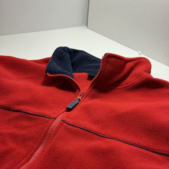 Men's Sports Jacket Long-Sleeve Red Crewneck Sweatshirt 100% Polyester Men's XL - Picture 3 of 5